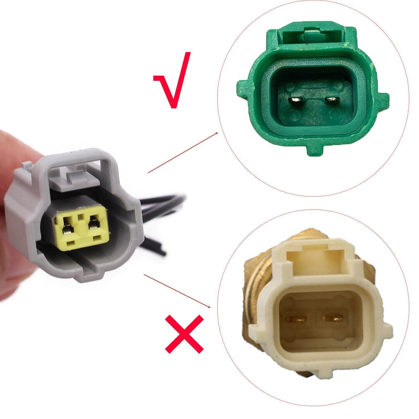Coolant Water Temperature Temp Sensor Connector Pigtail for 1998-2010 for Toyota New
