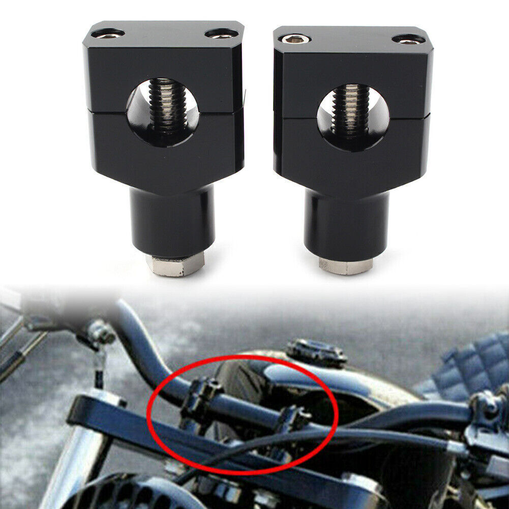 1 Motorcycle Handlebar Handle Bar Adapter Risers Clamp Mounts Fit for Harley Fatboy