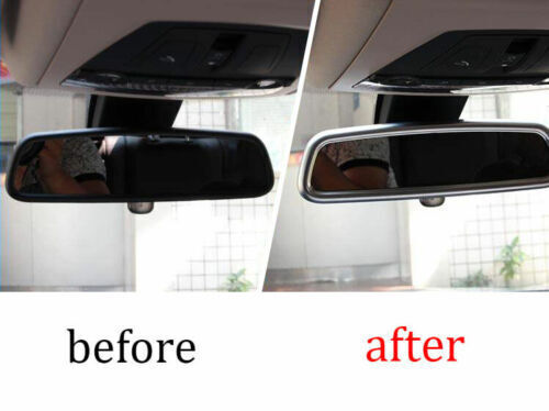 for BMW 3 4 Series GT 2013-2019 Frame Trim ABS Silver Interior Rearview Mirror