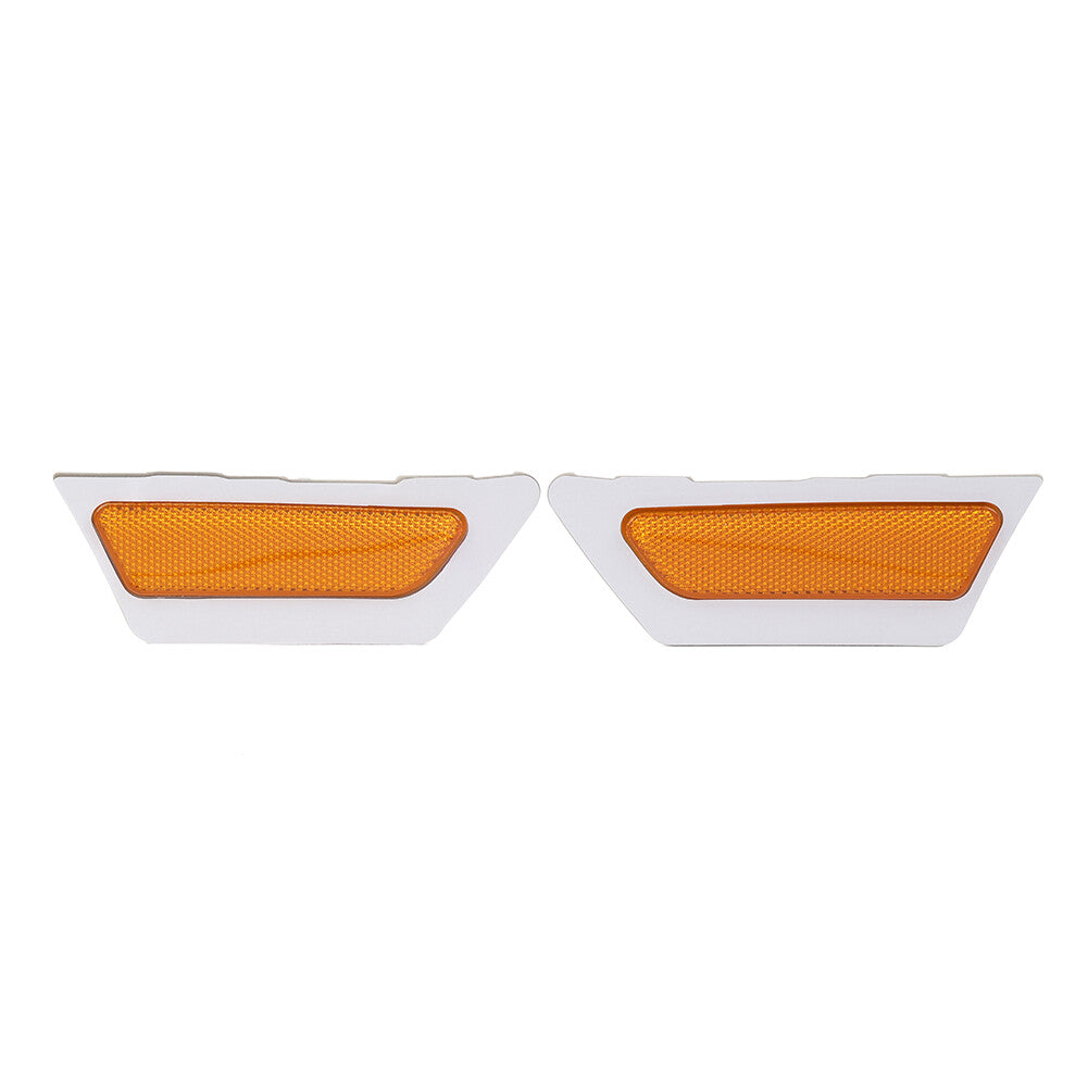 1 Pair Front Bumper Reflector Side Marker Light Yellow for Audi for A4 B9 2017-2019