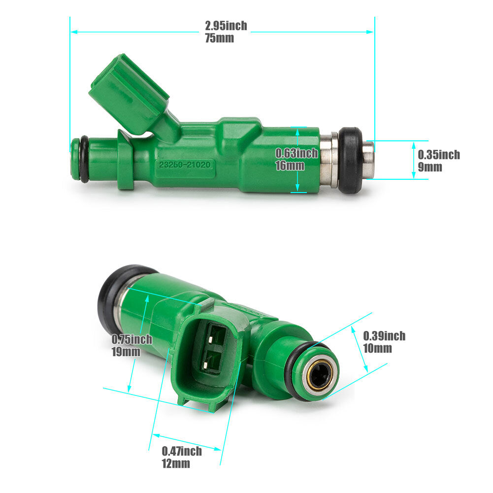 4x Fuel Injectors 23250-21020 for Toyota Prius Echo for Scion XA XB 1.5L L4 2001-09