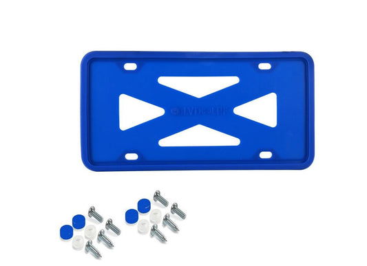 1 piece of blue silicone car license plate frame cover for trunk suitable for Saab for Smart