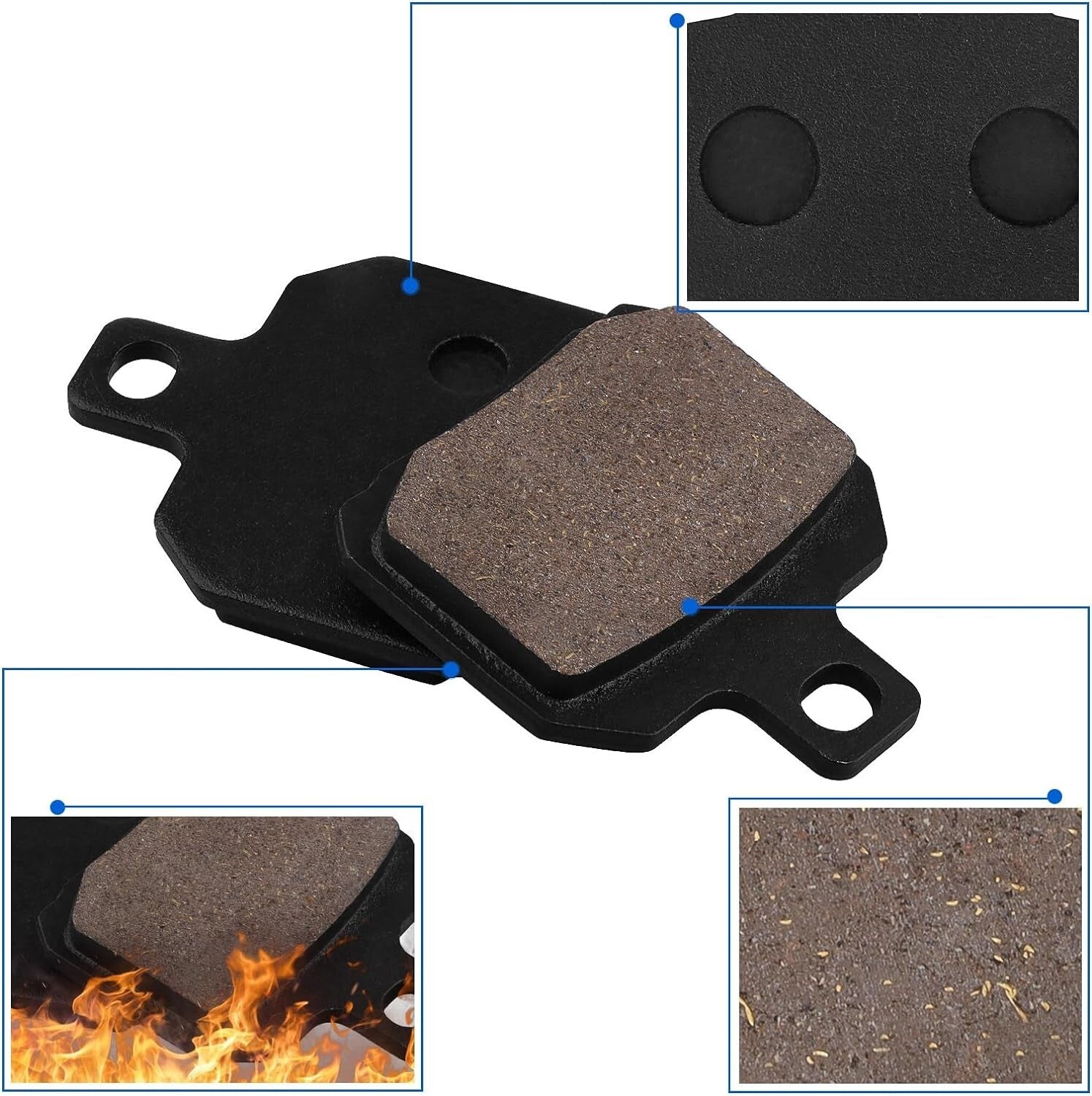 Front and Rear Brake Pads for Yamaha X-Max 125 2010-2016, X-Max 125 R Sport 2011