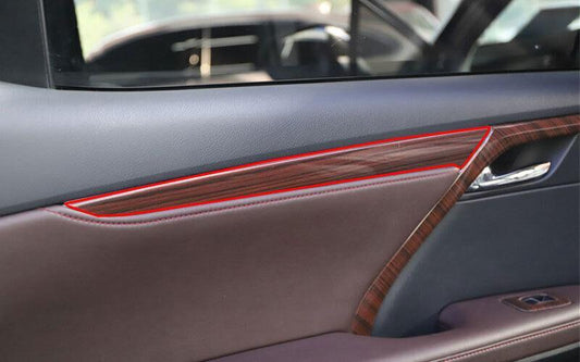 Wood grain interior door panel trim protector for Lexus RX350 450h 2016-2022