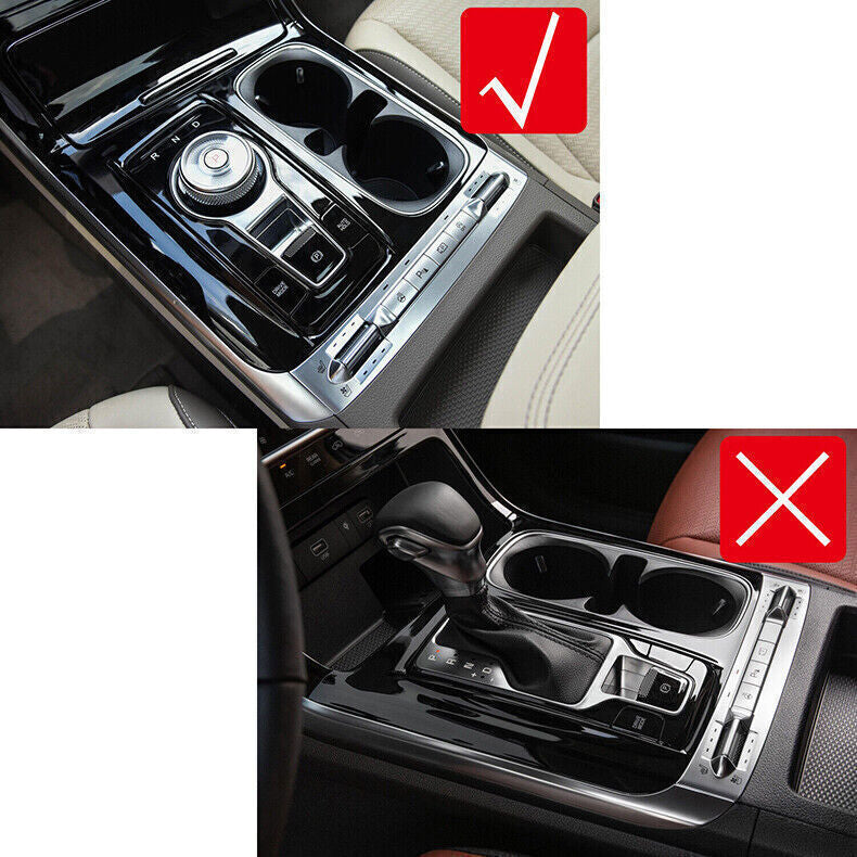 for Kia Carnival 22-24 Carbon Fiber Console Gear Shift Box Panel Frame Cover 3X
