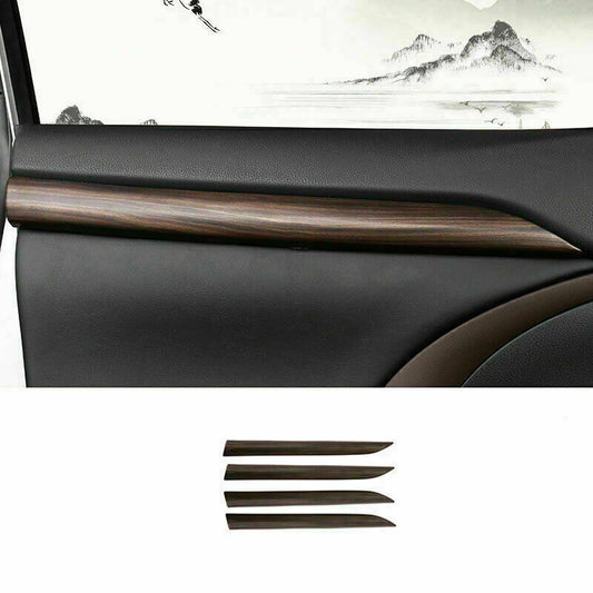 4Wood Grain Color Inner Door Armrest Trim Strip for Toyota Highlander 2014-2019