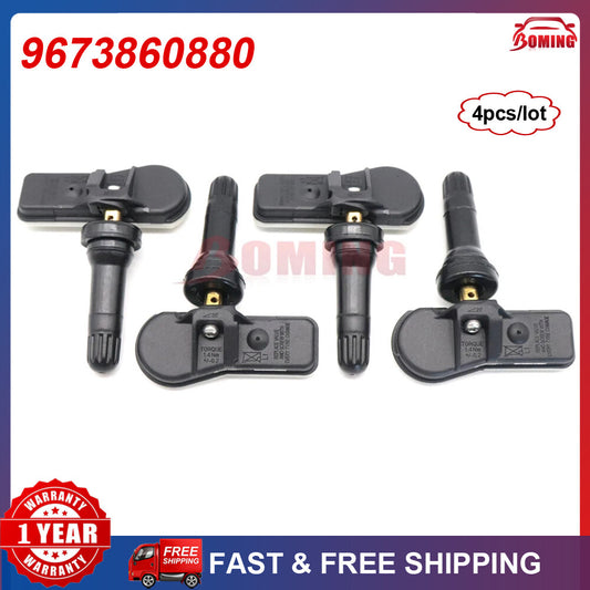 9673860880 4x Tire Pressure Sensor (TPMS) for Peugeot 308 and 508. Partner: for Citroen C4