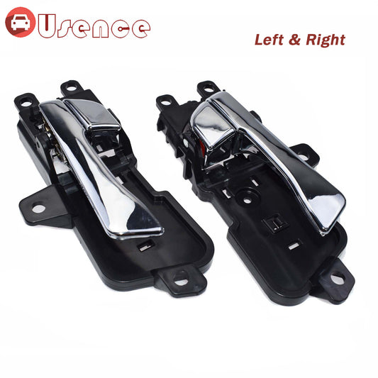 Pair Left  Right Side Interior Door Handle Chrome for Hyundai Sonata 2011-2014