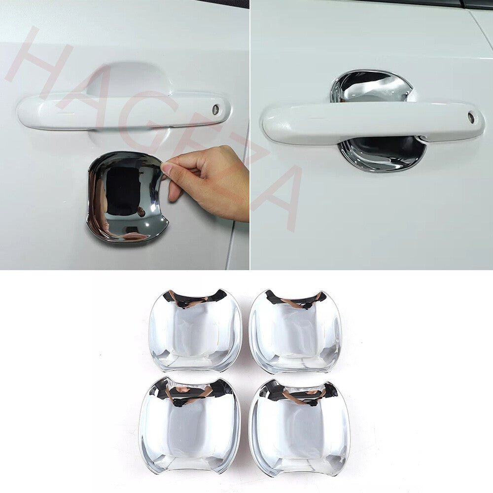 Chrome ABS Side Door Handle Bowl Cover For Toyot@ for Land Cruiser Prado LC250 2024+