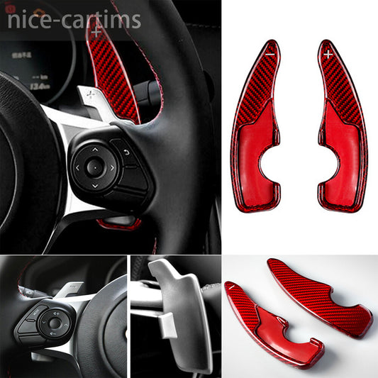 Red Carbon Fiber Steering Wheel Paddles Shifter For Toyot@ 86GT for Subaru BRZ 2017+