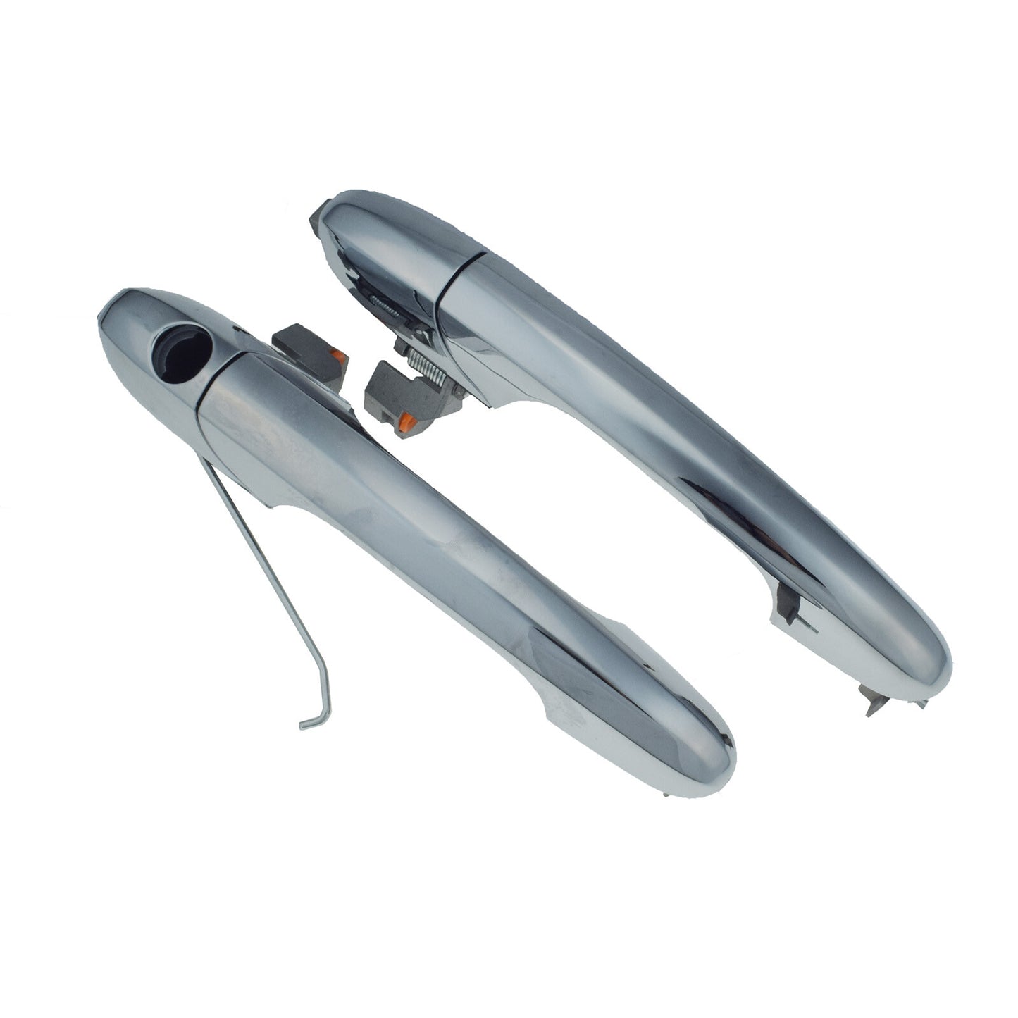 Chrome-plated front left and right exterior door handles are available for the for Fiat 500 2012-2017.