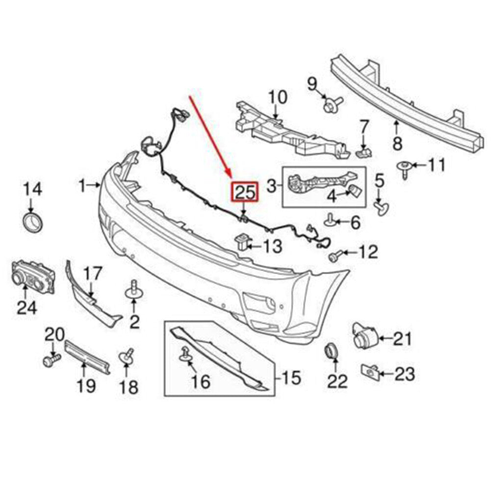 Front Parking Aid Wiring Harness for Land Rover for Range Rover Sport 10-13 LR030236