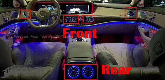 8PCS Ambient Light for Mercedes W222 Interior Air Vents AC Dash a/c Outlet