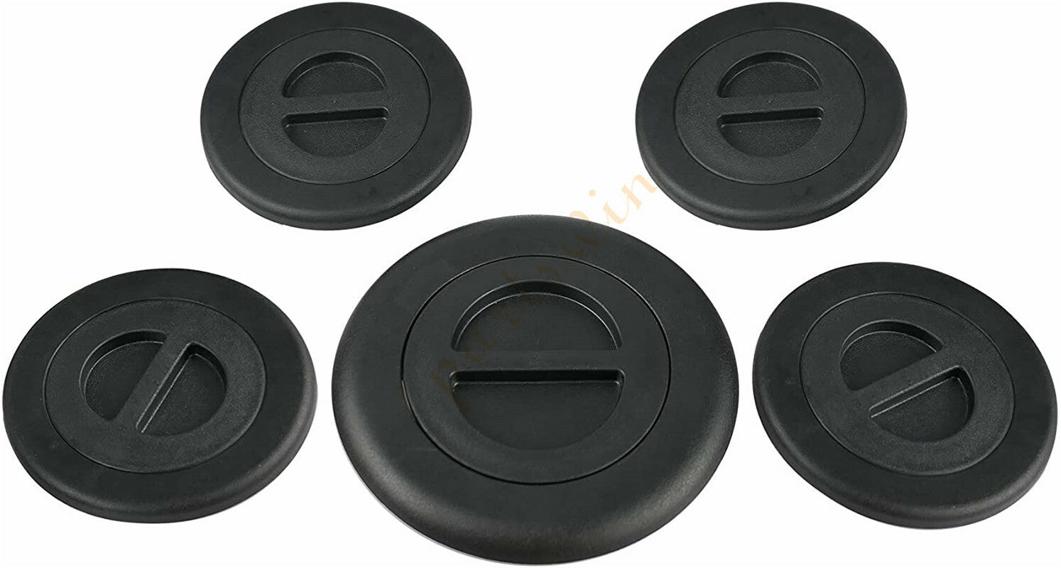 5-Piece Wheel/Gooseneck Bed Plug Cover Kit for Dodge for Ram 2500 3500 5th 2014-2019