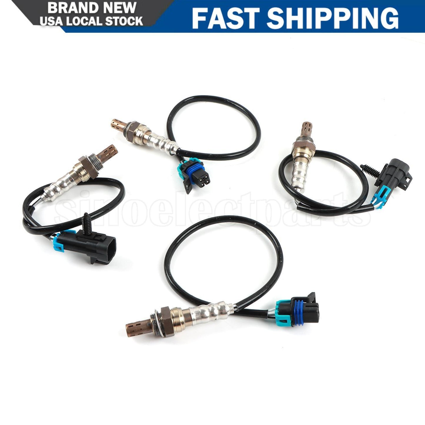 4pcs O2 Oxygen Sensors Up Down For 2006 2007 for Chevy Silverado 1500 Tahoe