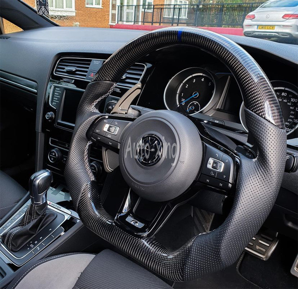 Sport Carbon Fiber Customized Steering Wheel for VW for Golf MK7 GTI R line Scirocco