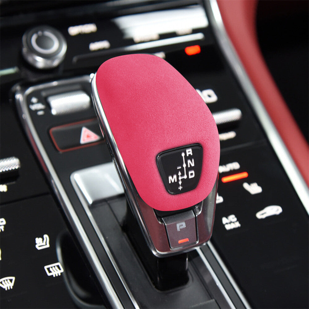 Suede Pink Gear Shift Knob Panel Trim for Porsche for Panamera 2017-2023 Accessories