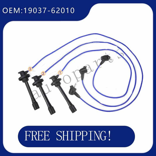 3 Pcs Spark Plug Wire Ignition Coil Cable No.19037-62010 for Toyota Tundra