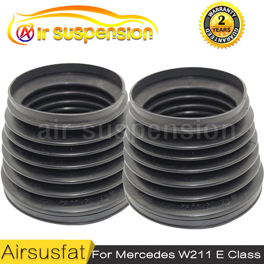 Pair Front Air Suspension Rubber Dust Cover Shock Boot for Mercedes W211 E-Class