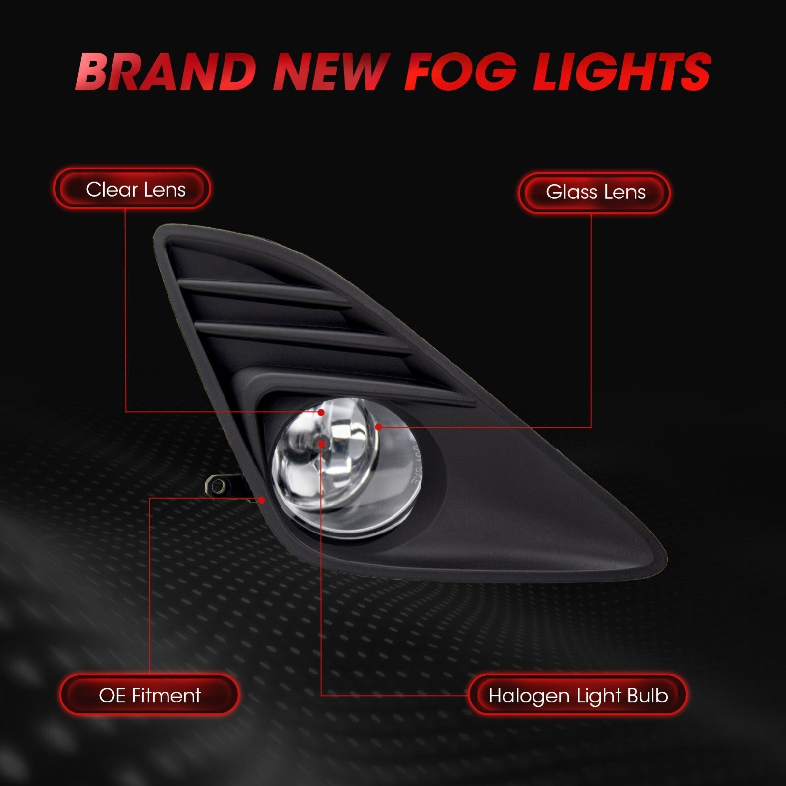 Fog light assembly replacement parts for 2012-2014 for Toyota for Camry with wiring kit (L+R-)