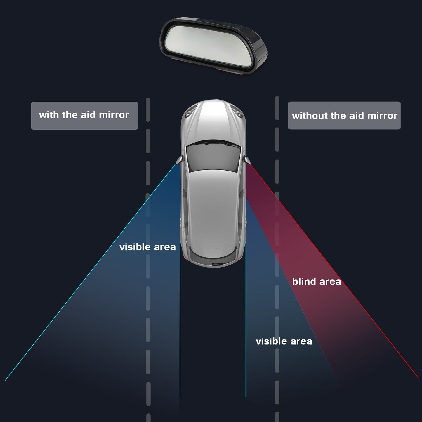 Exterior mirror driving school mirror blind angle auxiliary mirror blind mirror D