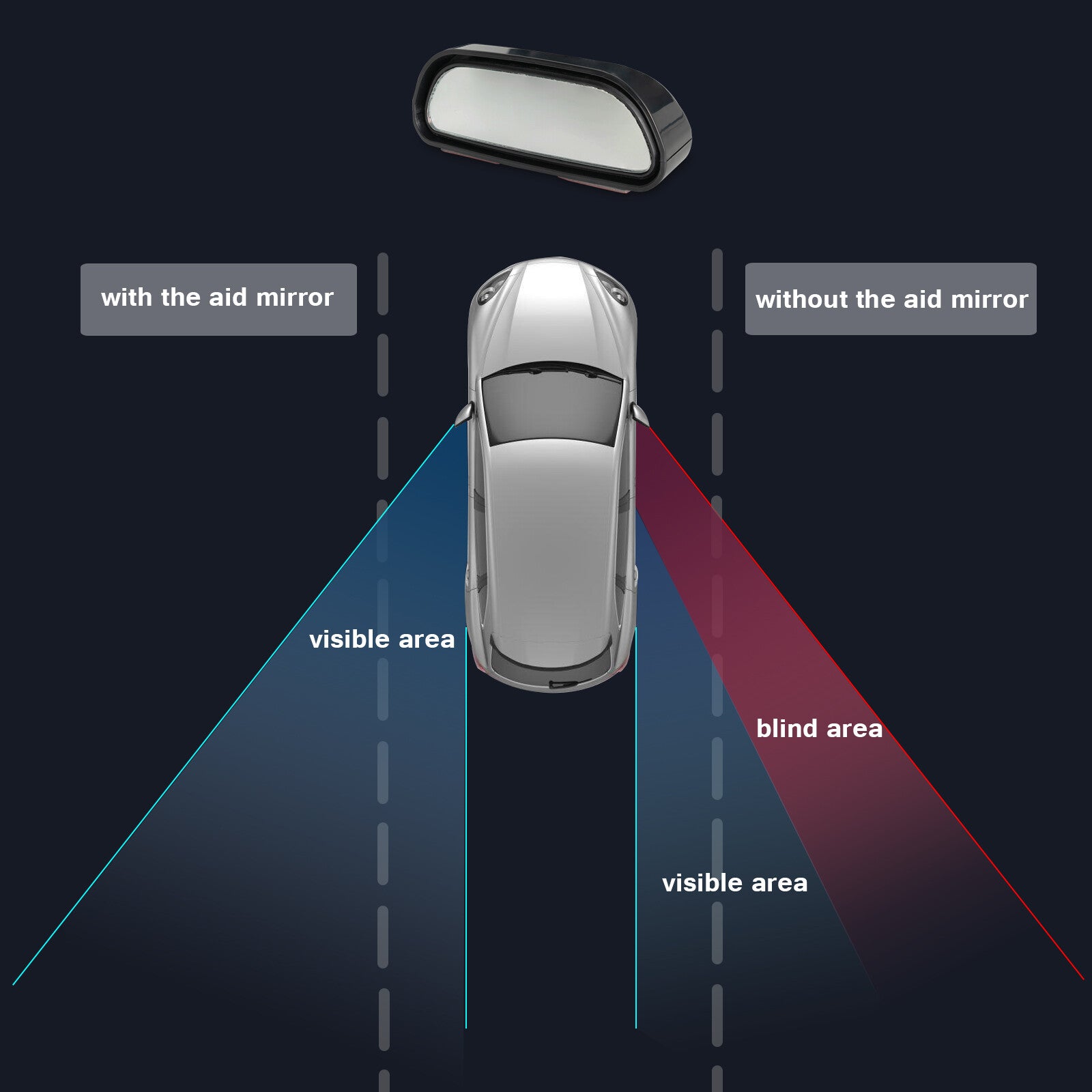 Exterior mirror driving school mirror blind angle auxiliary mirror blind mirror D