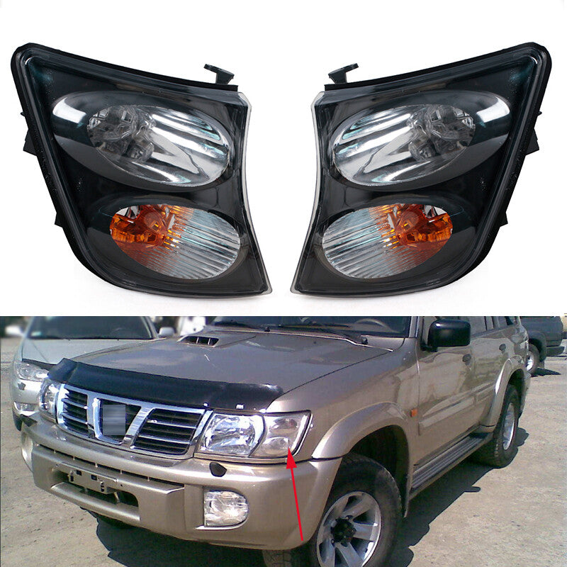 Pair Corner Light turn signal Lamp housing for Nissan Patrol PATROL Y61 1998-03