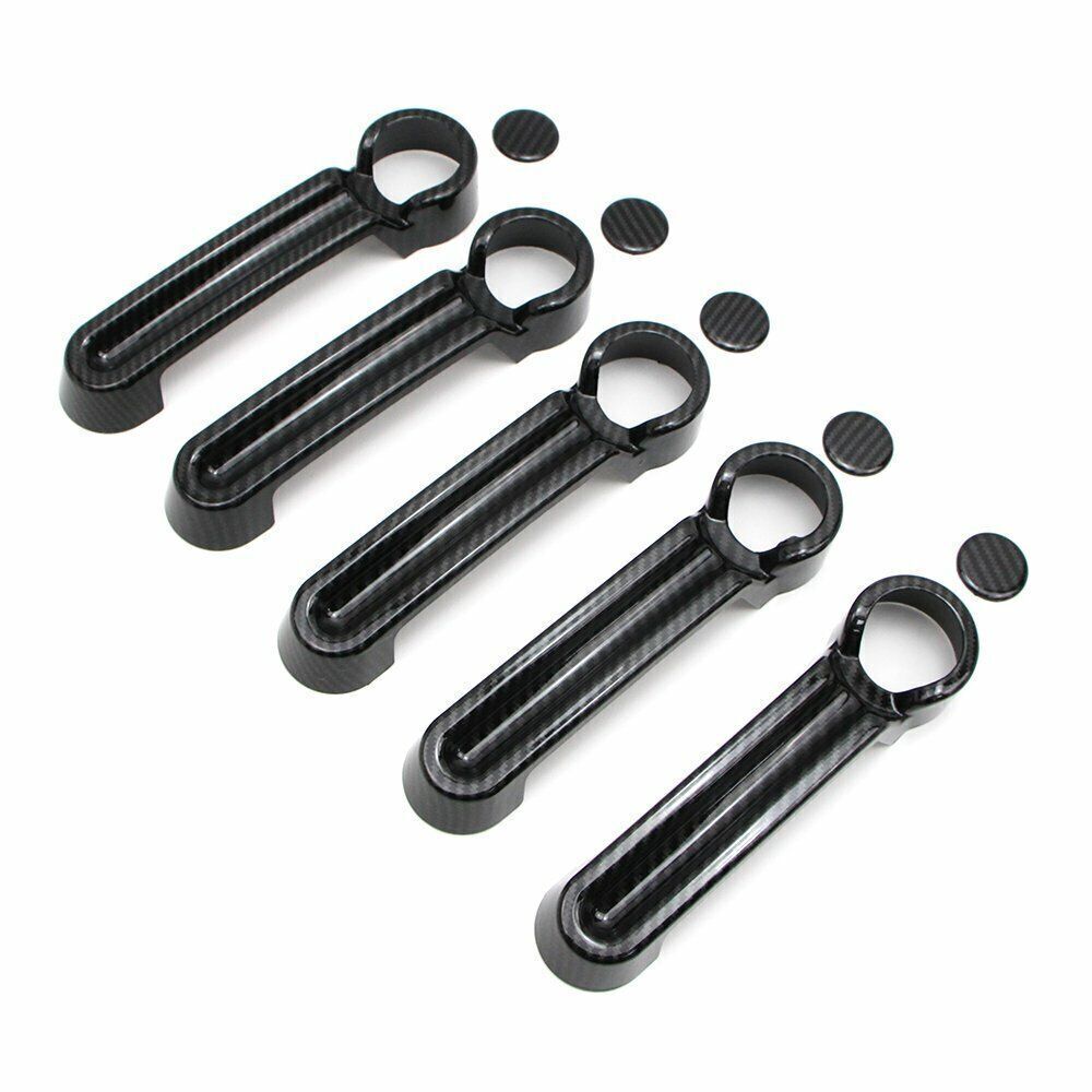 Carbon Fiber Door Handle Cover Grips Trim Accessories for 07+ for Jeep for Wrangler JK