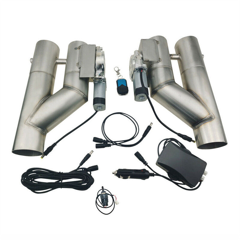 2.5 Double Electric Exhaust Valve Dual-flap Motor Manual SwitchRemote Control