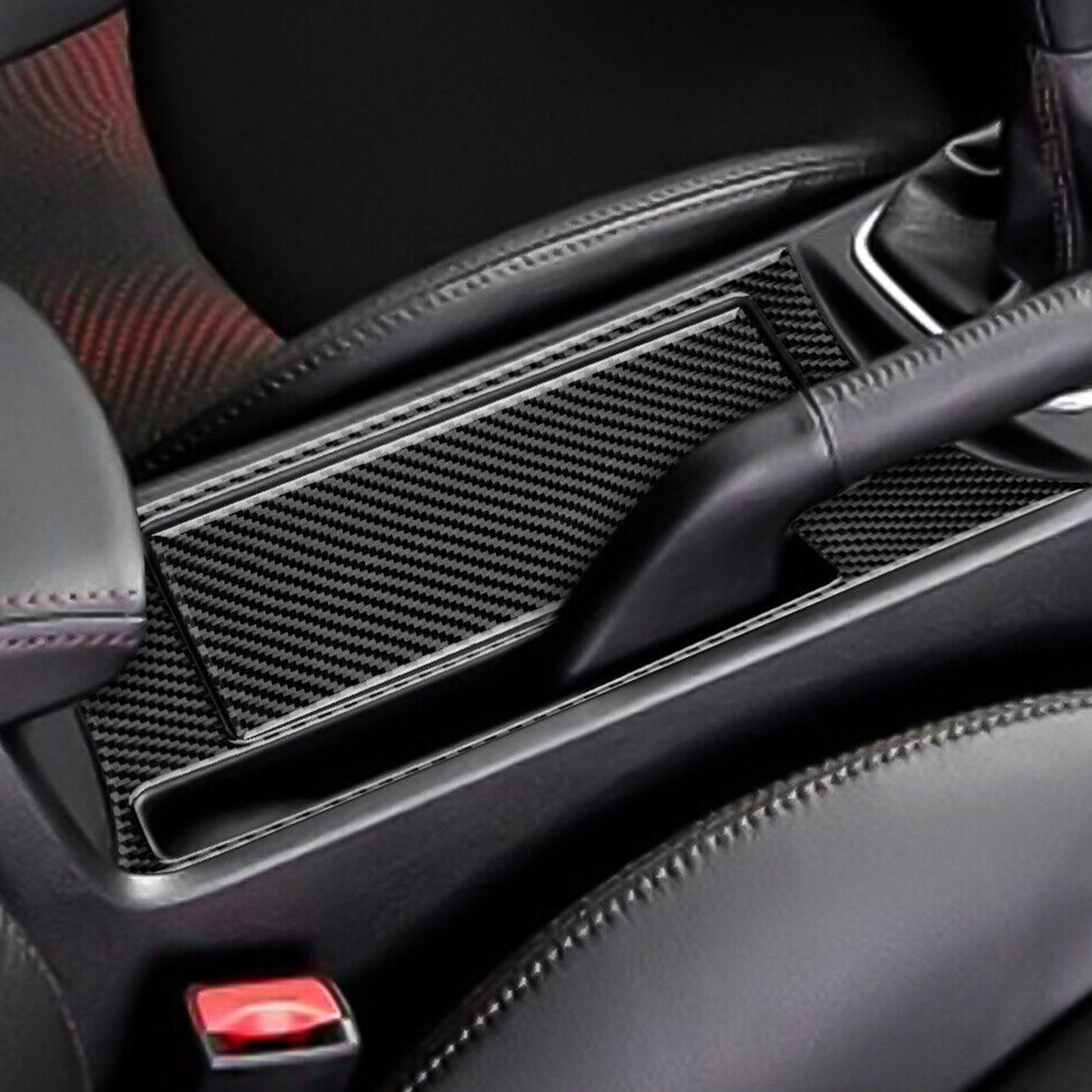 for Mazda 3 10-2013 Gear Shift Panel Cover Storage Box Carbon Fiber Sticker