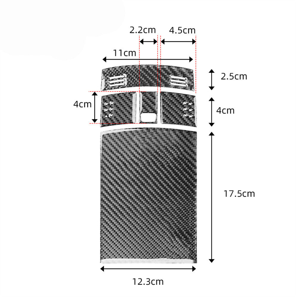 5Pcs Carbon Fiber Reading Light Panel Cover Trim for Toyota for Corolla 2007-2013