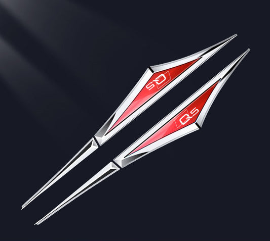 4x69mm Working Emotion Red Chrome Badge Wheel Cap Edge Cap Decal Badge