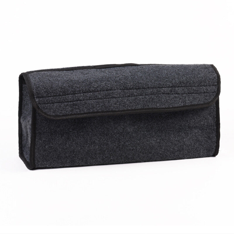 Trunk Cargo Organizer Gray Folding Collapsible Storage Bag Bin For Car Truck SUV