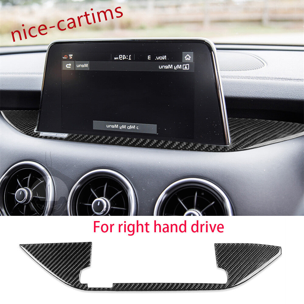 for Kia Stinger 2019+ RHD 8 inch Navigation LCD Display Screen Trim Carbon Fiber