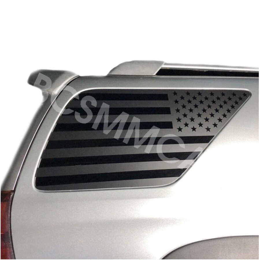 Fit for Toyota 4RUNNER 2003-2009 Pair Rear Window Decals American Flag Stickers