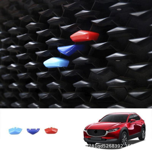 3-Piece ABS Front Grille Grille Trim Sequin Cap Trim for Mazda CX-30 2022-2024