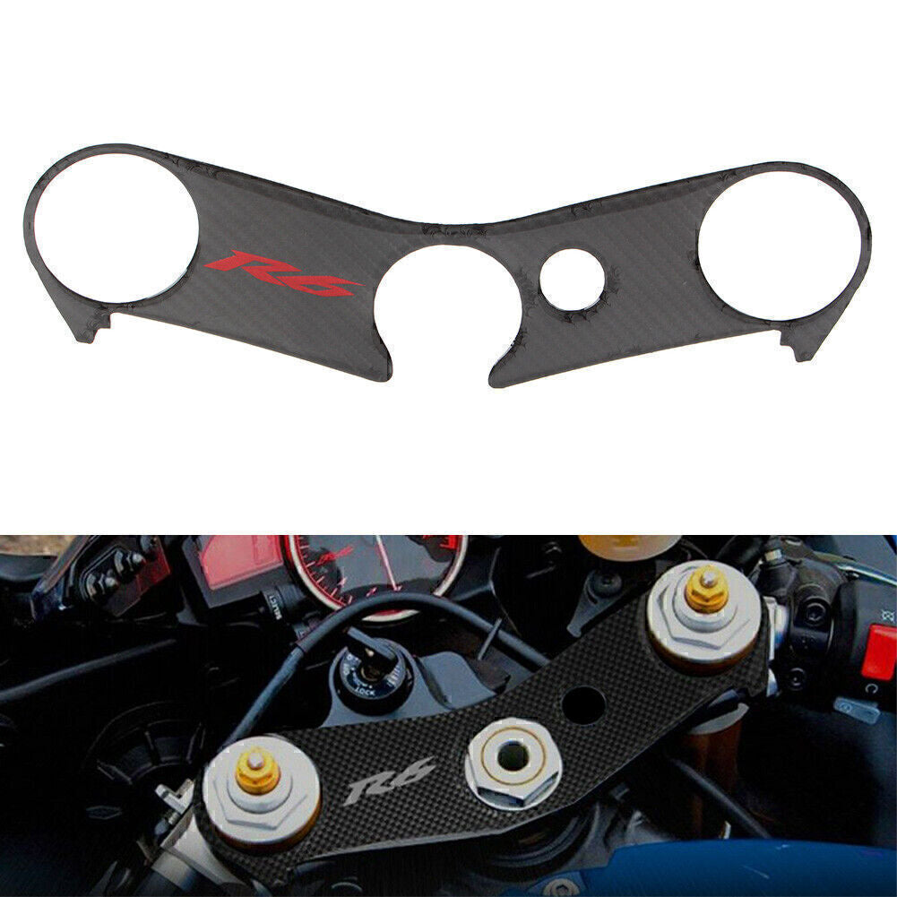 Carbon Fiber Top Yoke Fork Protector Sticker Cover for Yamaha YZF R6 2006-2017