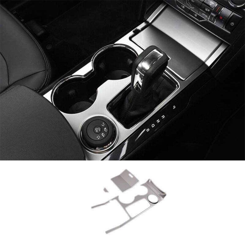 Central Console Gear Shift Panel Trim for Ford Explorer 2016-2019 Matte Silver