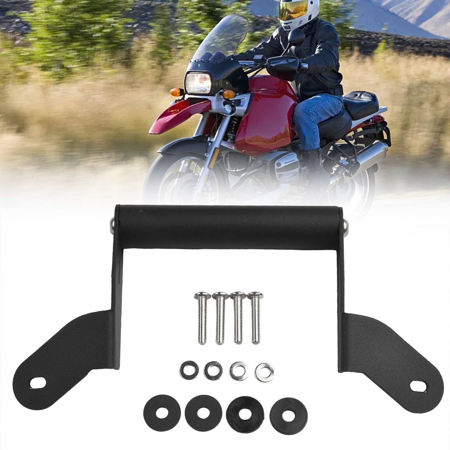 Motorcycle GPS Phone Navigation Pad Mount Kit Set For C400GT 2019-2021 Black