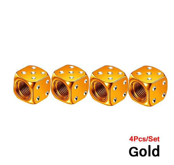 4-piece car tire valve cover rod air dust cover Dice Neo Chrome for Honda