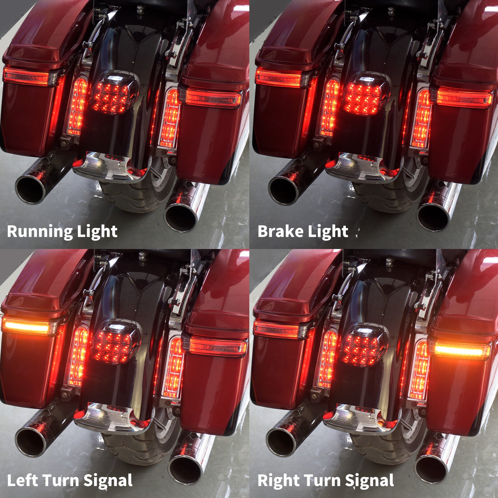 Saddlebag Turn Signal Brake Light Smoke Lens for Harley Road Electra Glide 97-13