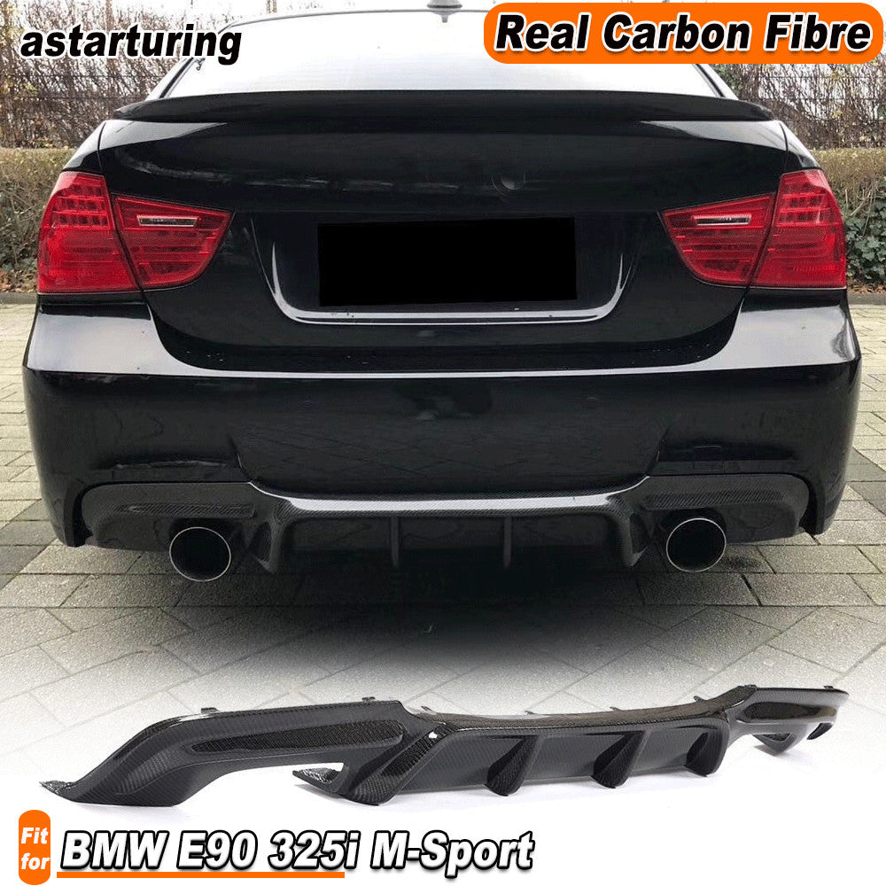 Fit for BMW 3Series E90 325i M-Sport 09-12 Carbon Fiber Rear Bumper Diffuser Lip