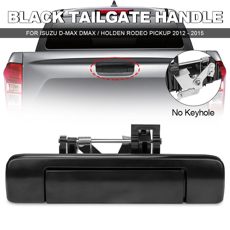 BLACK REAR TAILGATE HANDLE NO KEYHOLE for ISUZU D-MAX 2012 2013 2014 2015 2016