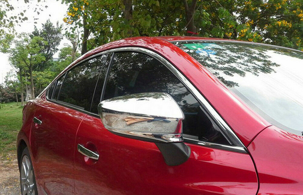 2X for Mazda 6 Atenza 2013-2017 ABS Chrome Side Door Rearview Mirror Cover Trim