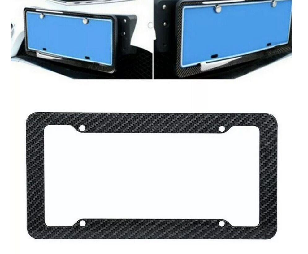 Car license plate, frame, cap, boot, trunk, black carbon, suitable for Honda