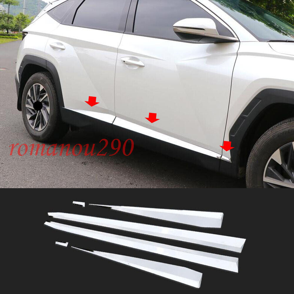 6P ABS Chrome Side Door Body Molding Cover Trim Kit for Hyundai for Tucson 2022-2023
