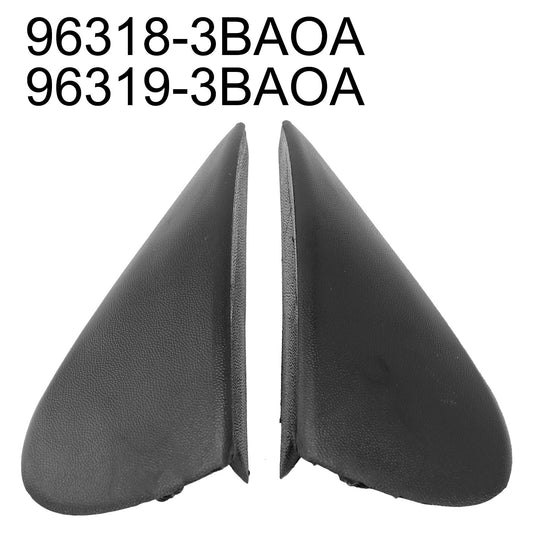 Pair of car side mirror corner triangular mudguard protectors - trimmed, suitable for Nissan Versa 2012-19