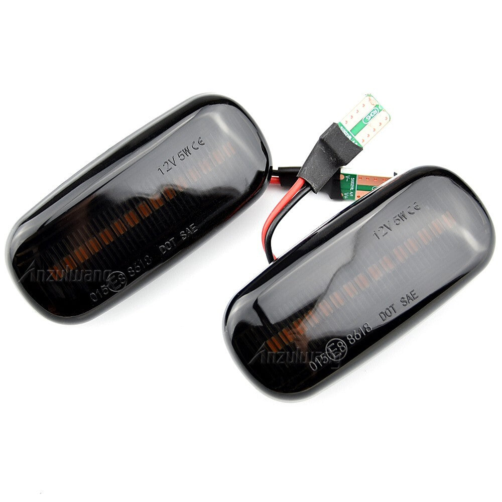 2pcs LED Dynamic Side Marker Turn Light black amber for Audi A3 8P S4 B6 B7