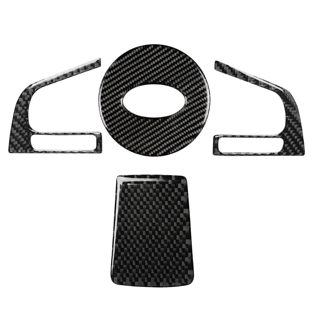 4 Pcs Carbon Fiber Front Steering Wheel Cover Kit for Subaru Forester 2013-2018