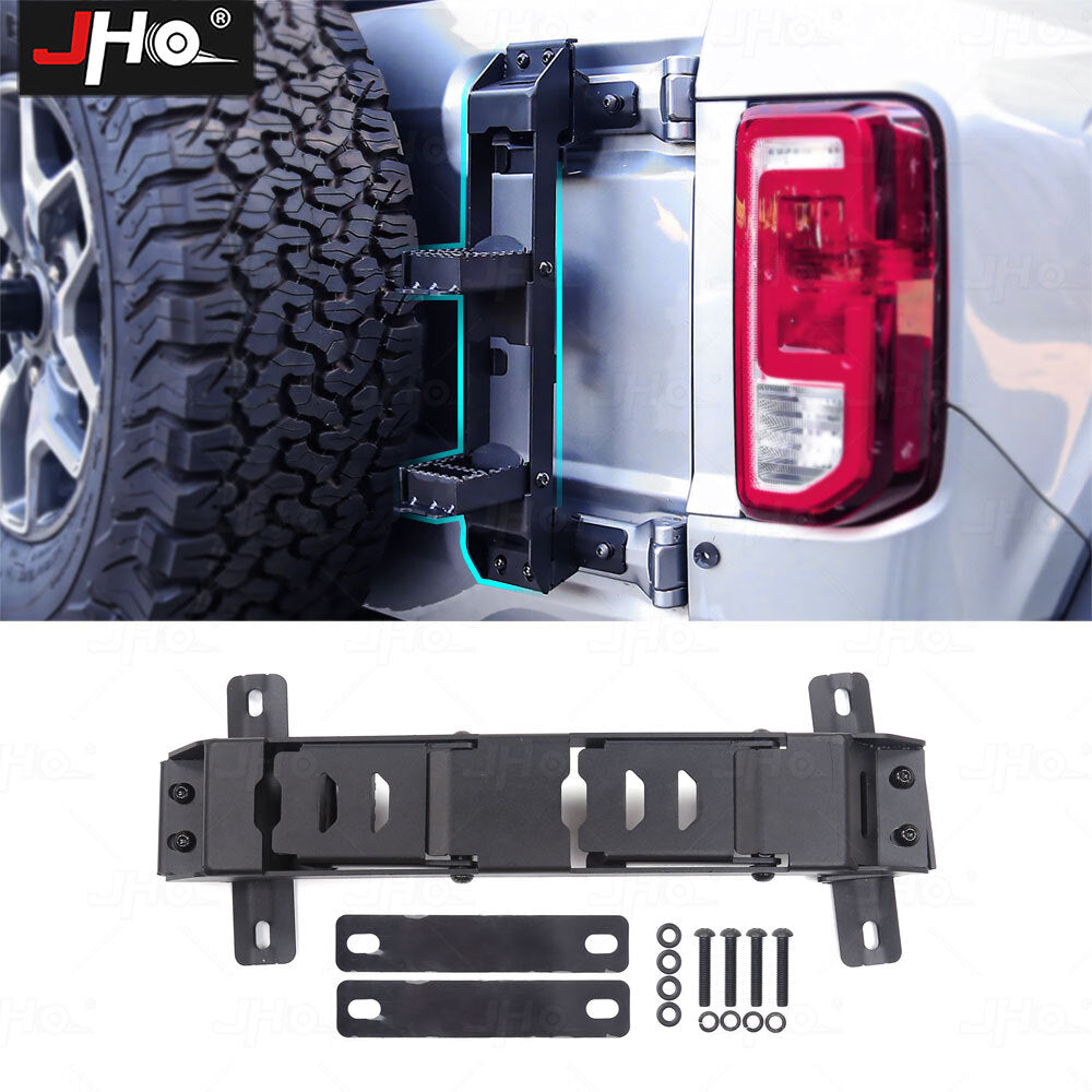 Black Rear Tailgate Door Hinge Foot Climb Step Pedal for Ford Bronco 2021-2024